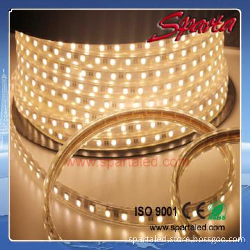 SMD5050 warm white led strip waterproof 220V